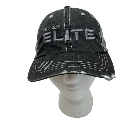 Texas Elite Ball Cap Distressed Strapback Spacecity Gray Mesh Trucker Adjustable - Picture 3 of 9